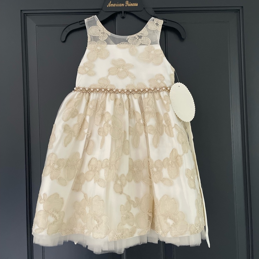 NWT American Princess Flower Girl Party Dress Floral Gown